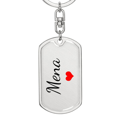 Mena Keychain – Custom Name Keychain for Women
