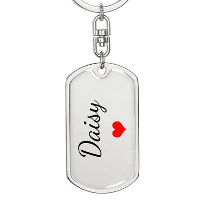 Daisy Keychain – Custom Name Keychain for Women