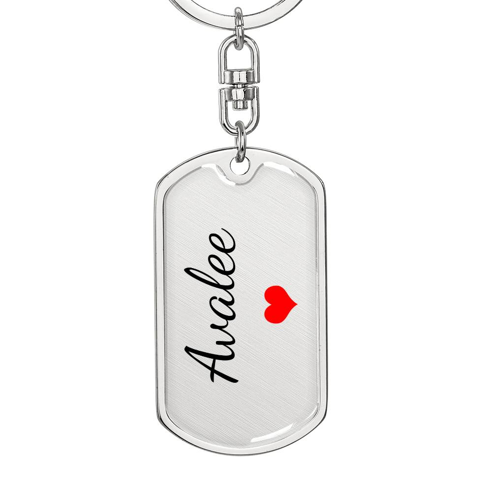 Avalee Keychain – Custom Name Keychain for Women