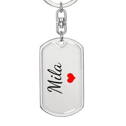 Mila Keychain – Custom Name Keychain for Women