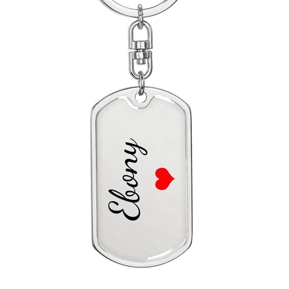 Ebony Keychain – Custom Name Keychain for Women