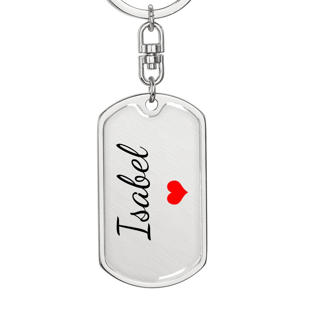 Isabel Keychain – Custom Name Keychain for Women