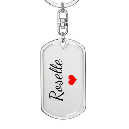 Roselle Keychain – Name Keychain for Women