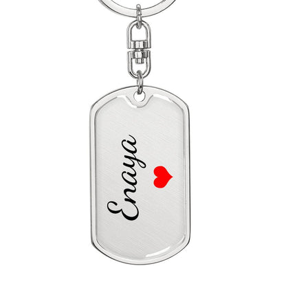 Enaya Keychain – Custom Name Keychain for Women