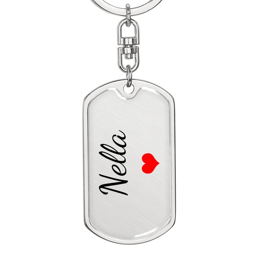 Nella Keychain – Custom Name Keychain for Women