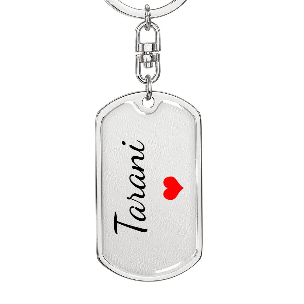 Tarani Keychain – Custom Name Keychain for Women