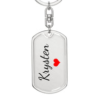 Load image into Gallery viewer, Krysten Keychain – Name Keychain for Women

