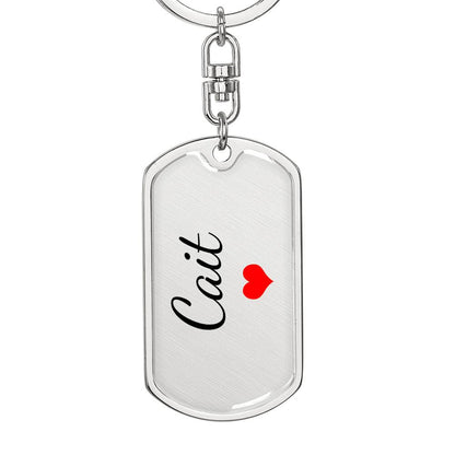 Cait Keychain – Custom Name Keychain for Women