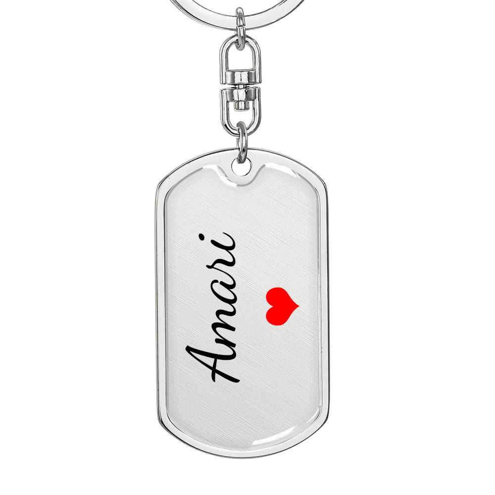 Amari Keychain – Custom Name Keychain for Women