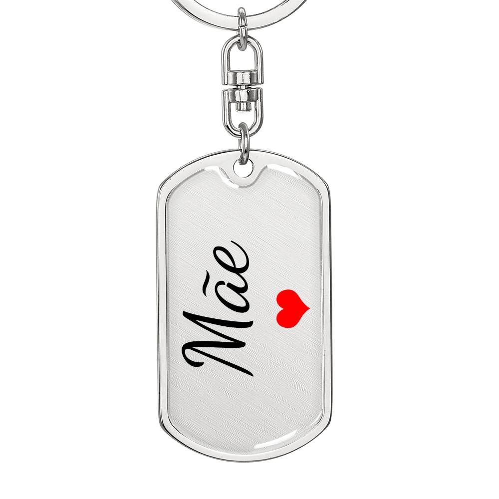 Presente Personalizado para Mae, Chaveiro Gravado, Dia das Maes Keepsake from Filhos, Brazilian Portuguese Mom Gift