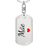 Load image into Gallery viewer, Presente Personalizado para Mae, Chaveiro Gravado, Dia das Maes Keepsake from Filhos, Brazilian Portuguese Mom Gift
