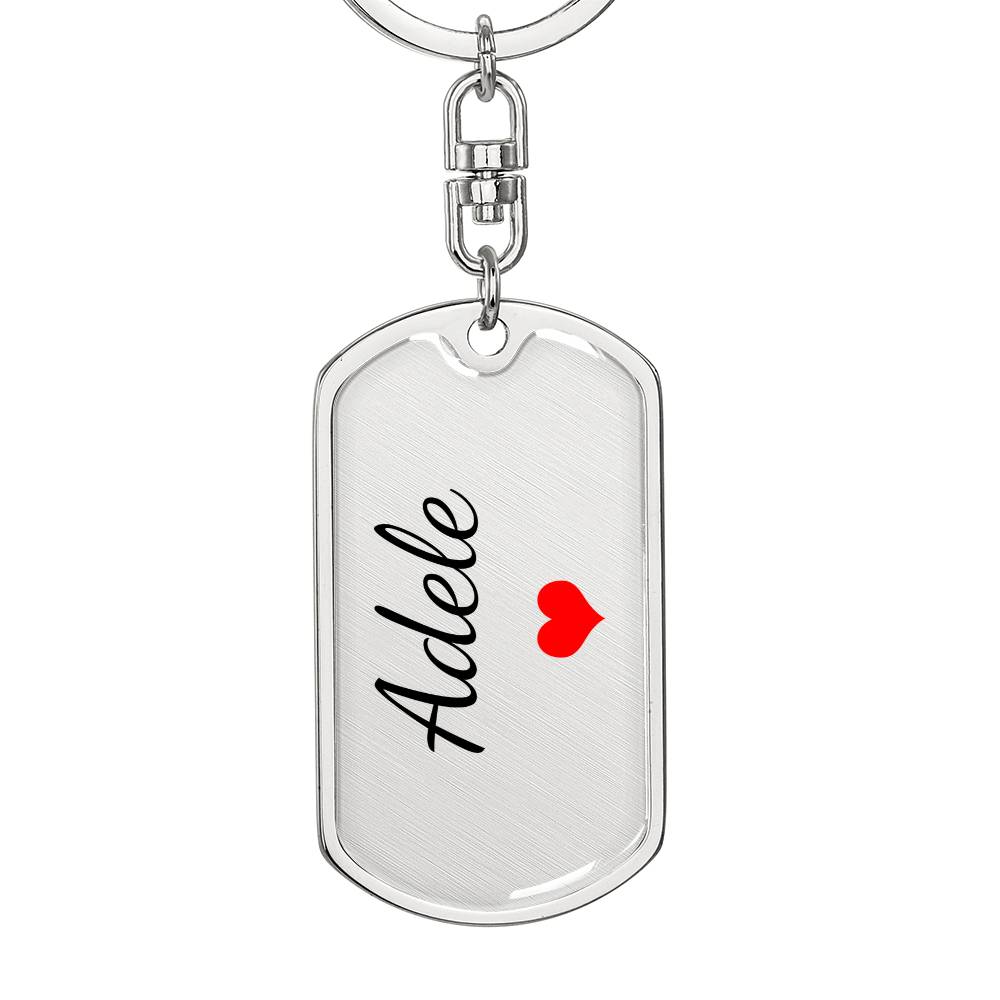 Adele Keychain – Custom Name Keychain for Women