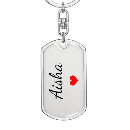 Aisha Keychain – Custom Name Keychain for Women
