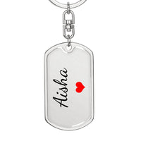 Load image into Gallery viewer, Aisha Keychain – Custom Name Keychain for Women

