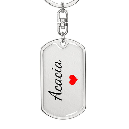 Acacia Keychain – Custom Name Keychain for Women
