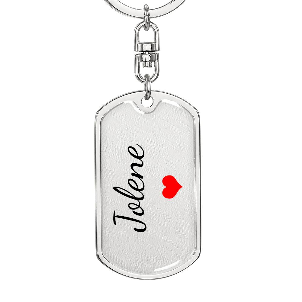 Jolene Keychain – Custom Name Keychain for Women