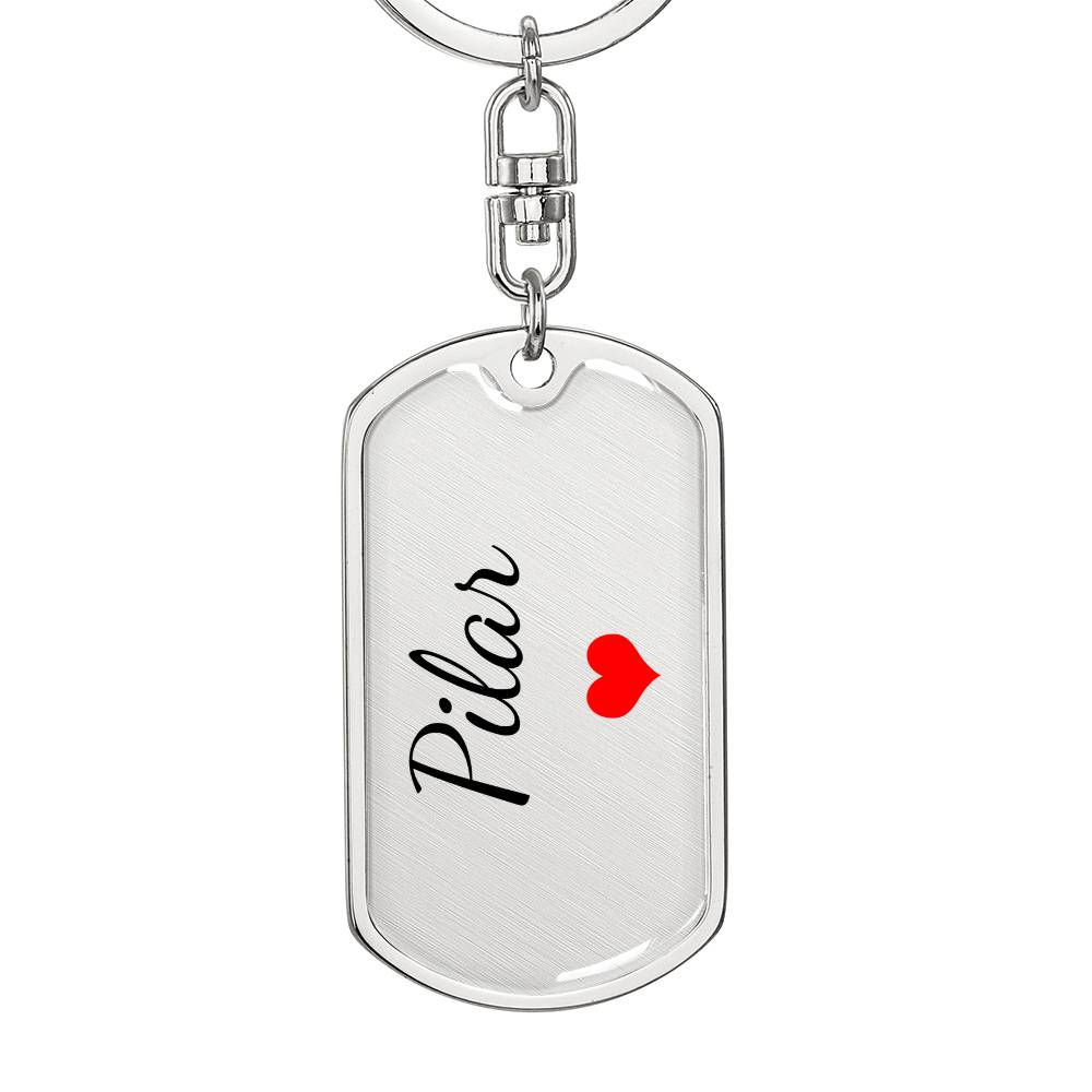 Pilar Keychain – Custom Name Keychain for Women