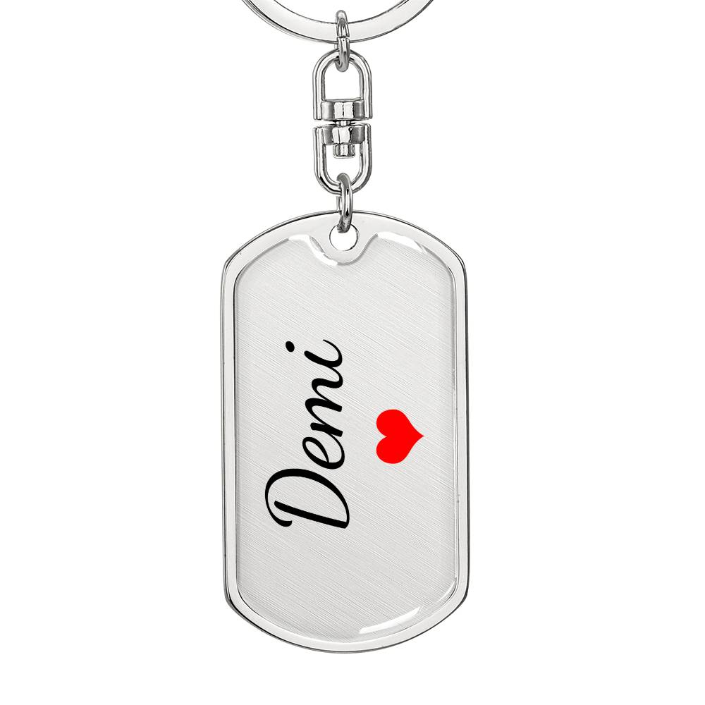 Demi Keychain – Custom Name Keychain for Women