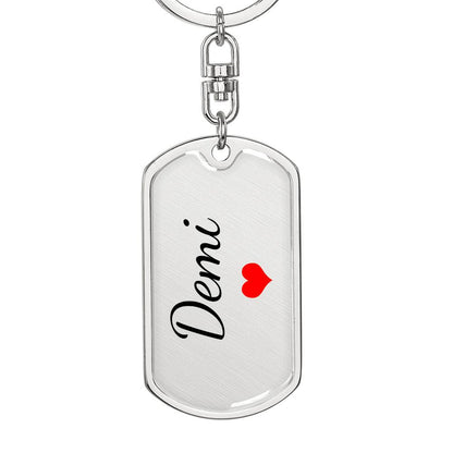 Demi Keychain – Custom Name Keychain for Women