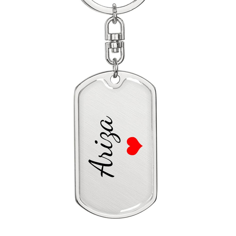 Ariza Keychain – Custom Name Keychain for Women