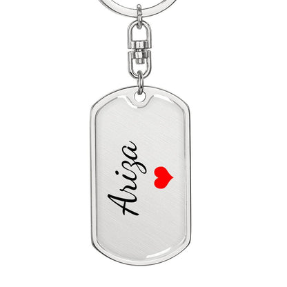 Ariza Keychain – Custom Name Keychain for Women