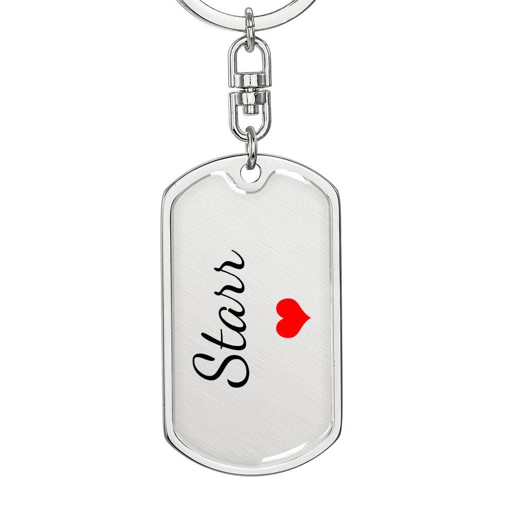 Starr Keychain – Custom Name Keychain for Women