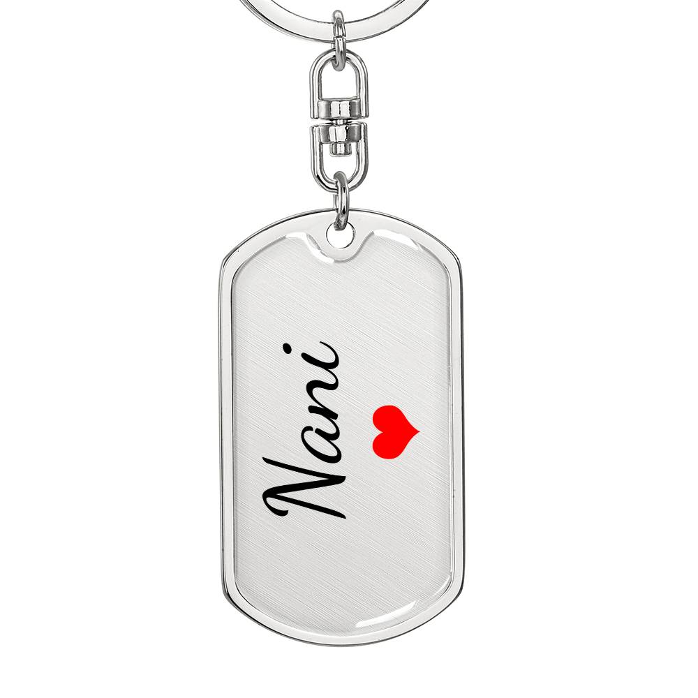 Nani Keychain – Custom Name Keychain for Women