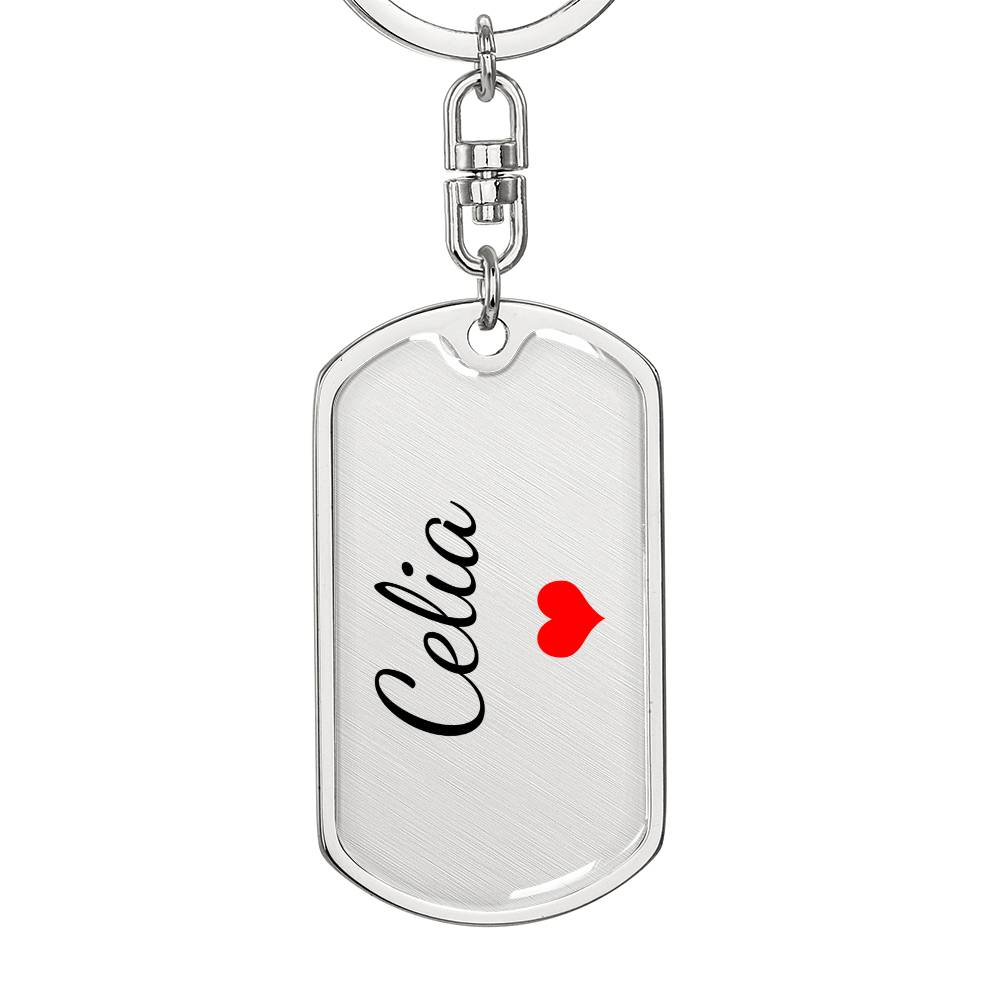 Celia Keychain – Custom Name Keychain for Women