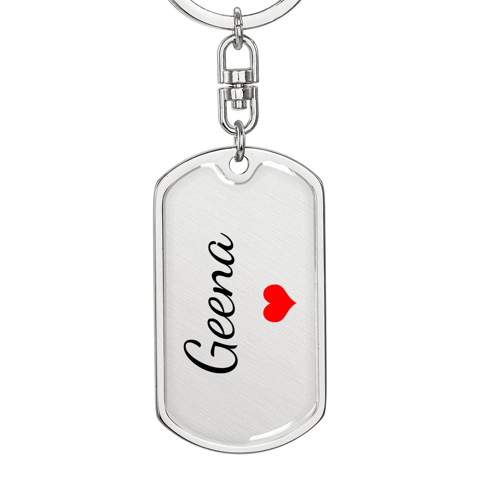 Geena Keychain – Custom Name Keychain for Women