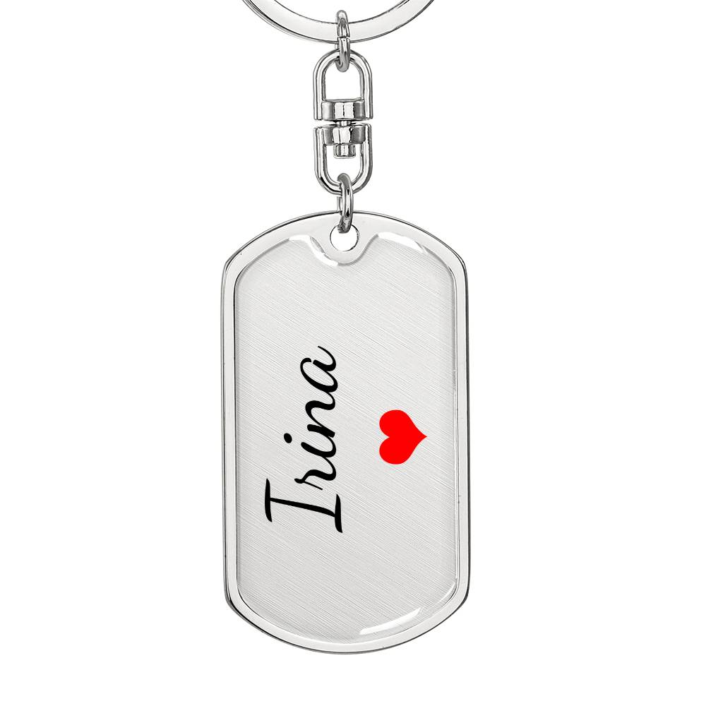 Irina Keychain – Custom Name Keychain for Women