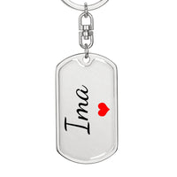 Load image into Gallery viewer, Ima Gift, Custom Ima Keychain, Jewish Mom Gift, Hebrew Mother Gift
