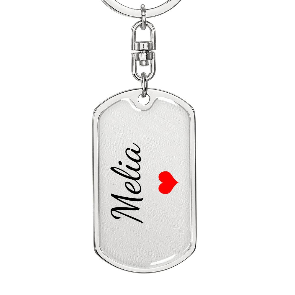 Melia Keychain – Custom Name Keychain for Women