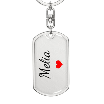 Melia Keychain – Custom Name Keychain for Women