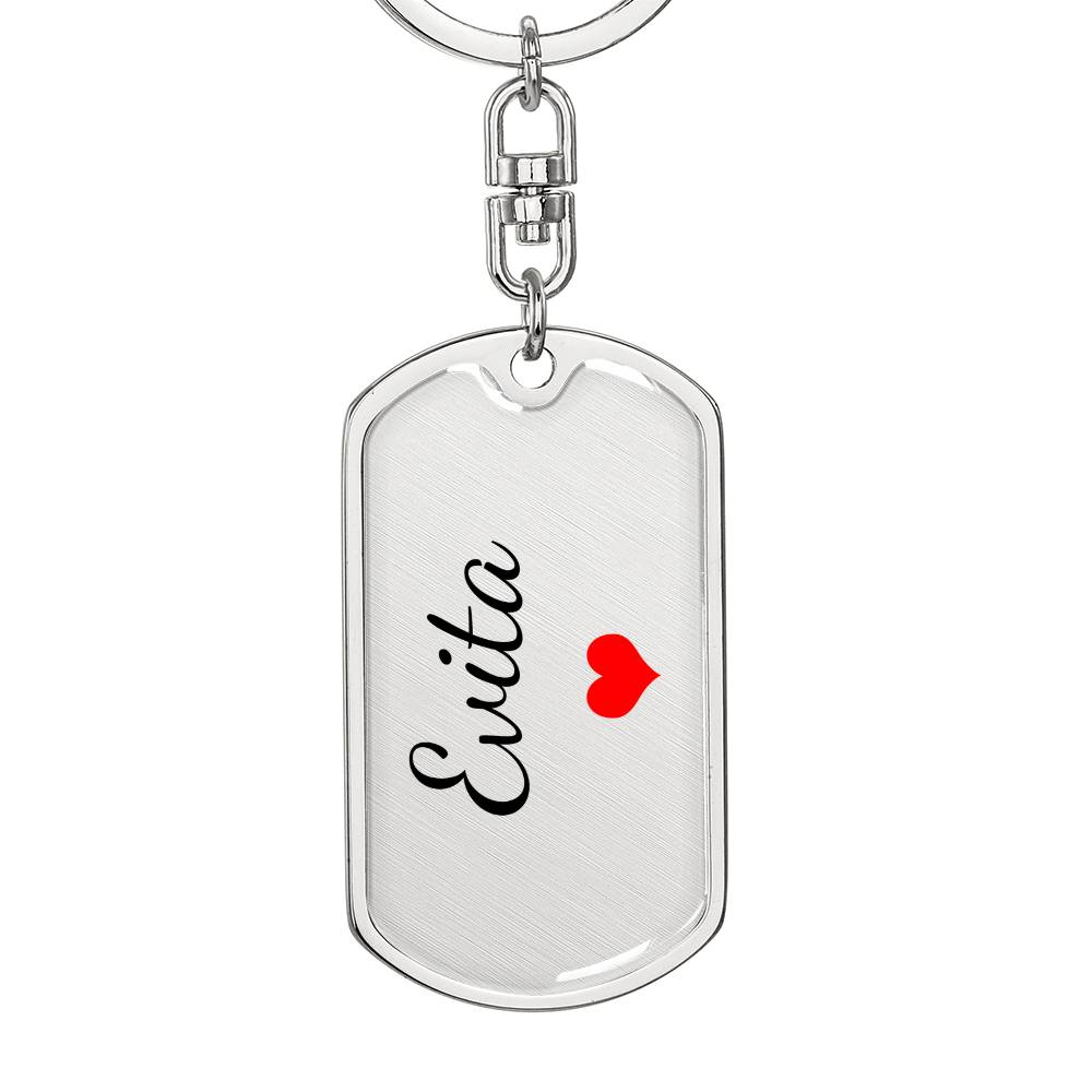 Evita Keychain – Custom Name Keychain for Women