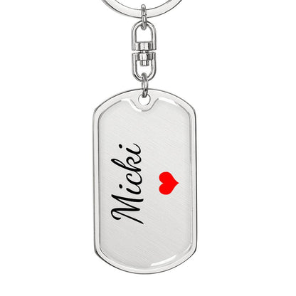 Micki Keychain – Custom Name Keychain for Women