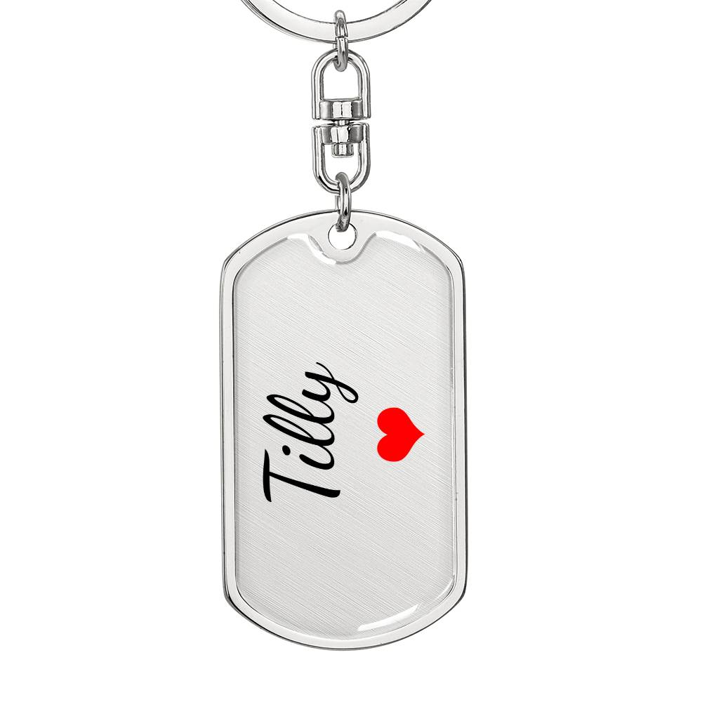 Tilly Keychain – Custom Name Keychain for Women