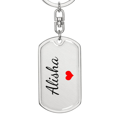 Alisha Keychain – Custom Name Keychain for Women