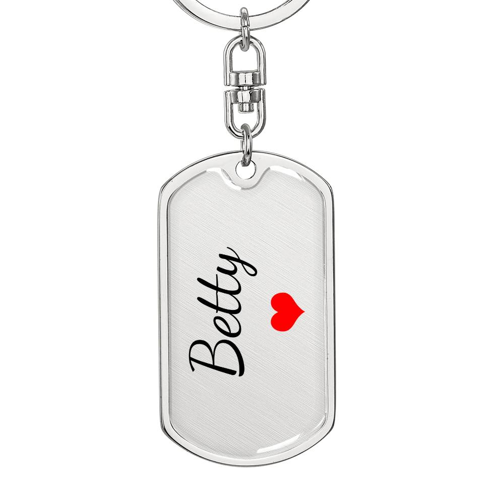 Betty Keychain – Custom Name Keychain for Women