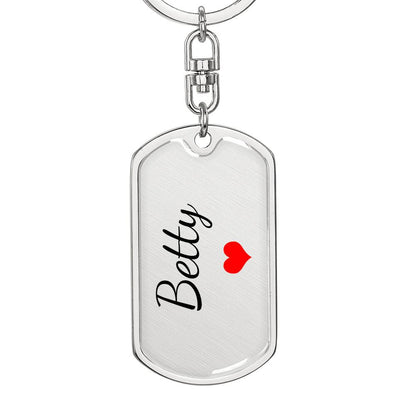 Betty Keychain – Custom Name Keychain for Women