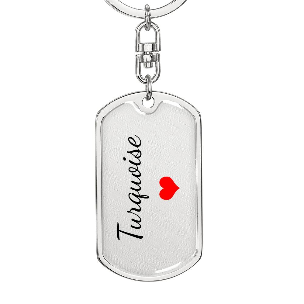 Turquoise Keychain – Name Keychain Gift
