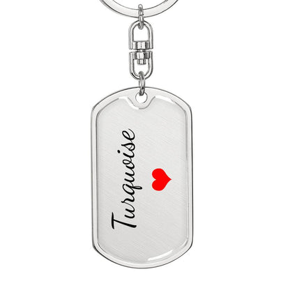 Turquoise Keychain – Name Keychain Gift