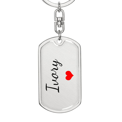 Ivory Keychain – Custom Name Keychain for Women