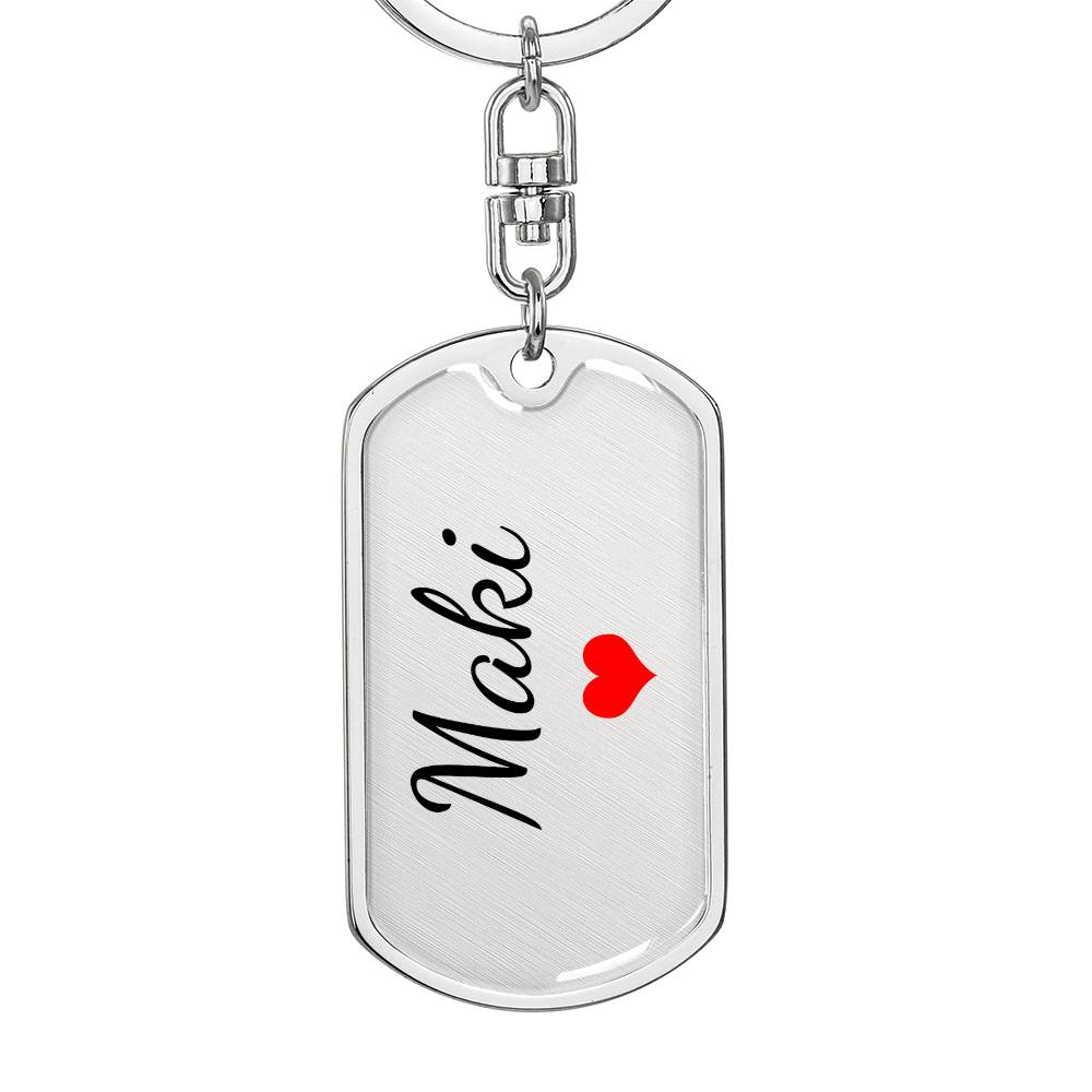 Maki Keychain – Custom Name Keychain for Women