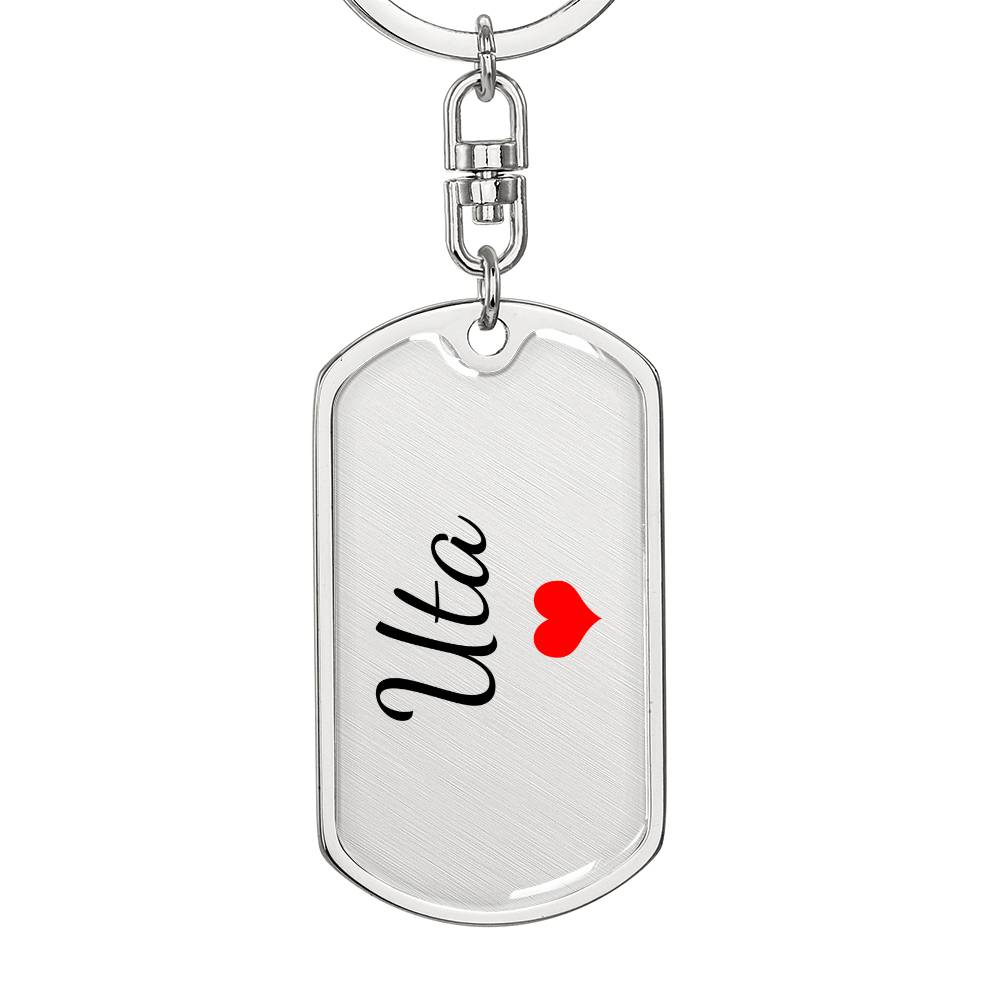 Uta Keychain – Custom Name Keychain for Women