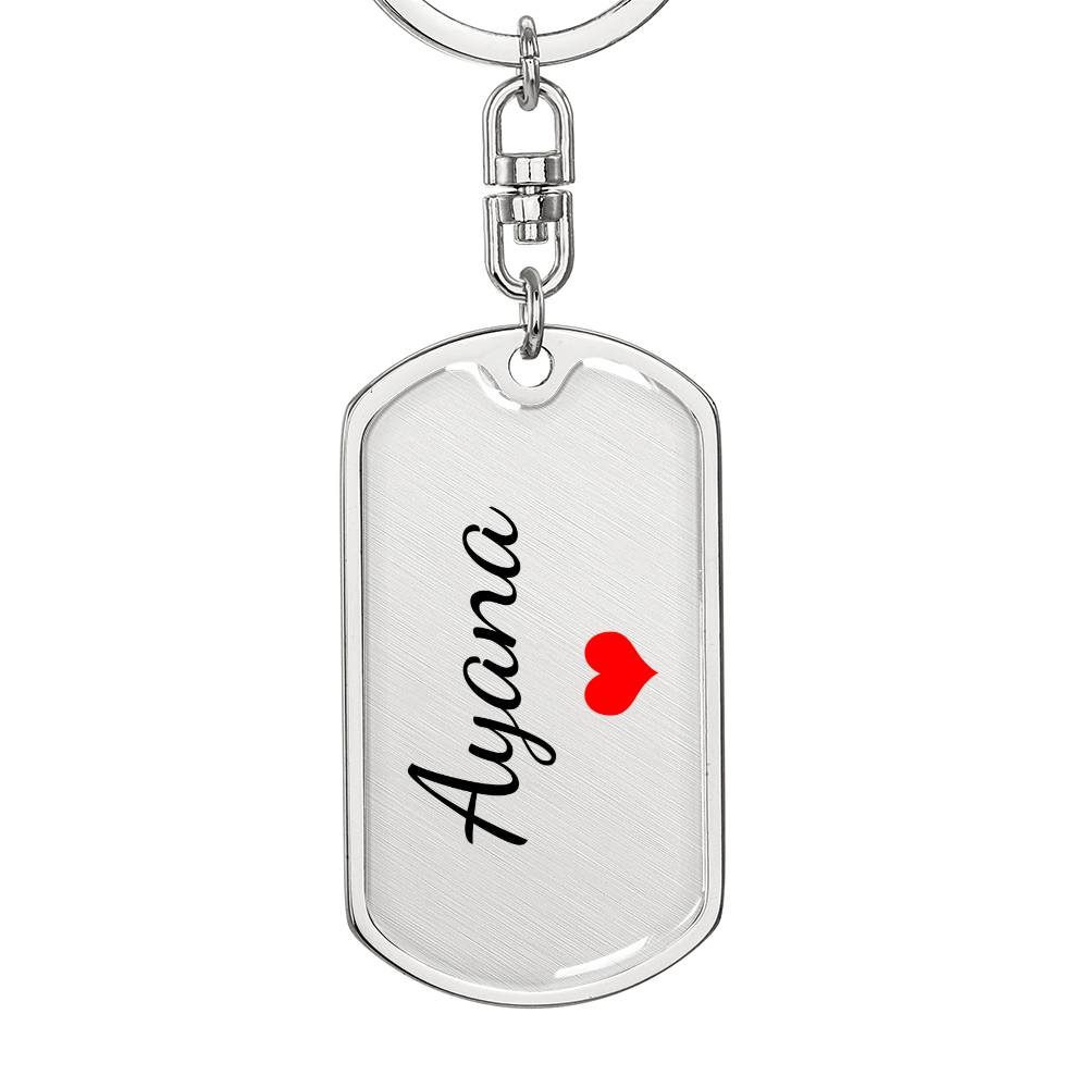 Ayana Keychain – Custom Name Keychain for Women