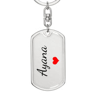 Load image into Gallery viewer, Ayana Keychain – Custom Name Keychain for Women
