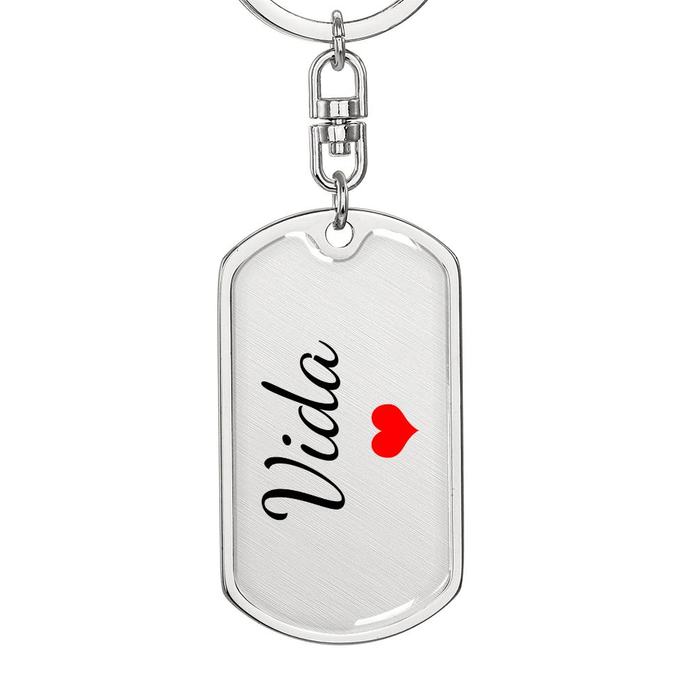 Vida Keychain – Custom Name Keychain for Women