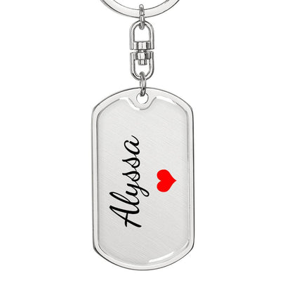 Alyssa Keychain – Custom Name Keychain for Women