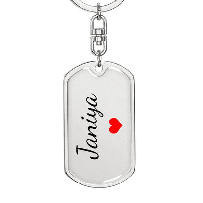 Janiya Keychain – Custom Name Keychain for Women