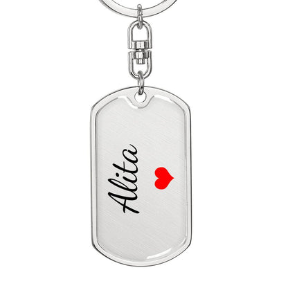 Alita Keychain – Custom Name Keychain for Women